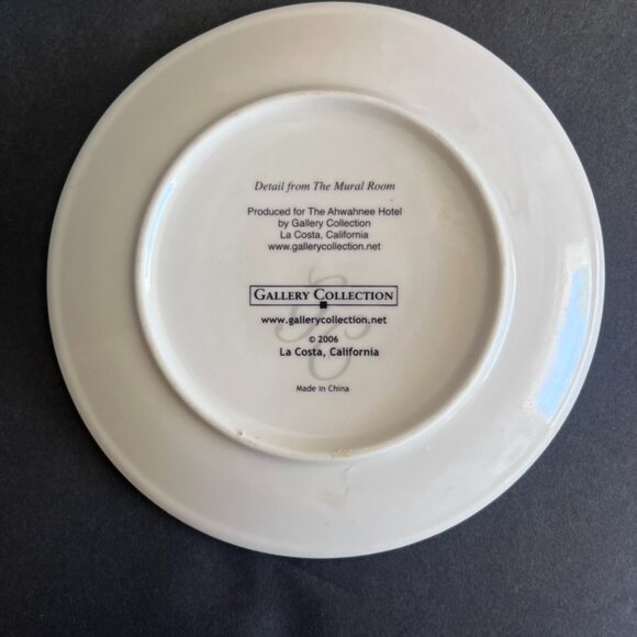 Ahwahnee Hotel Mural Room Woodland Creature Dessert Plate Collection Yosemite - Picture 8 of 10